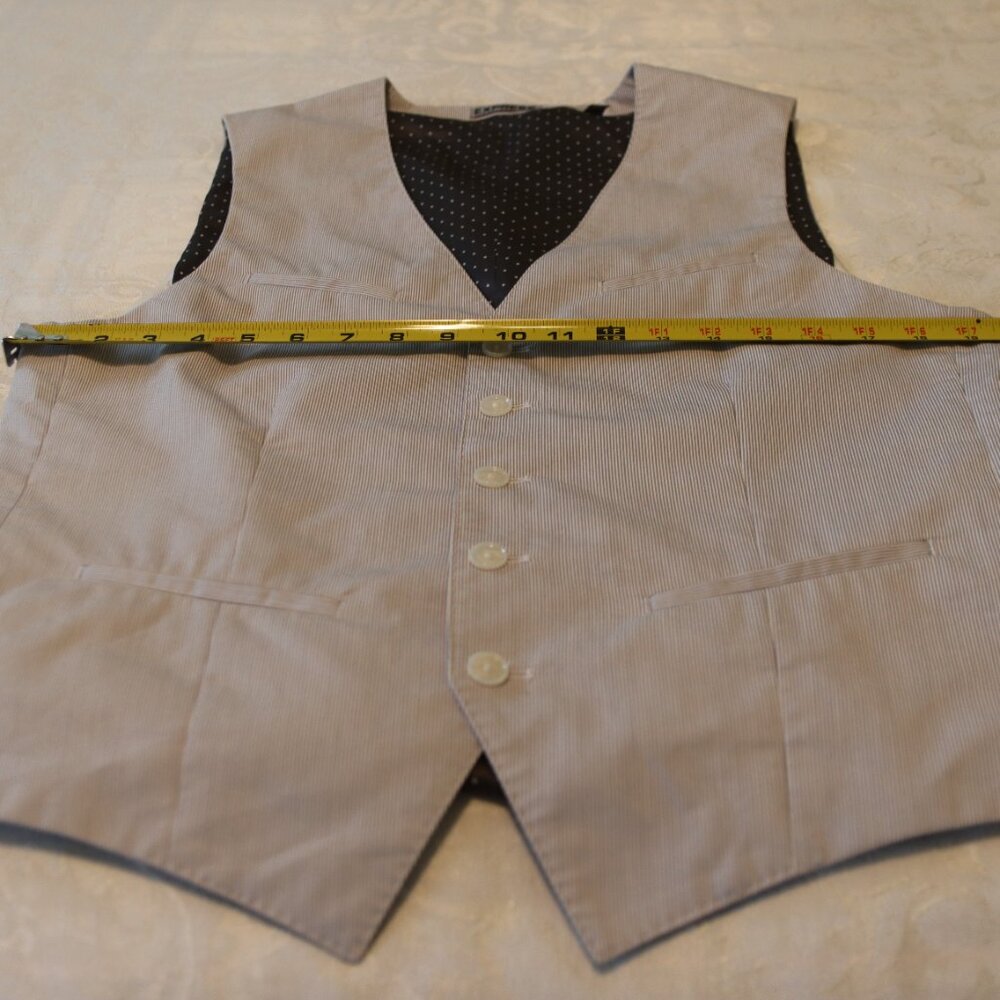 Express Light Gray Pinstripe Single-Breasted Suit… - image 8